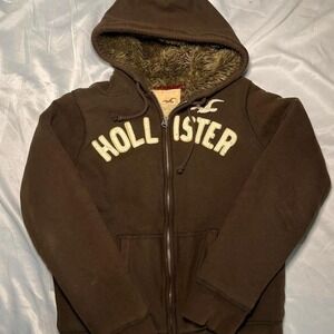 2000s Hollister Fur Lined Hoodie